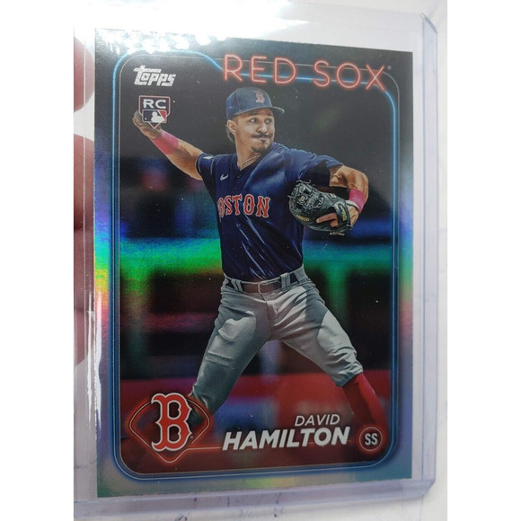2024 Topps Series 1 Rainbow Foil #202 David Hamilton Boston Red Sox - Picture 5 of 5